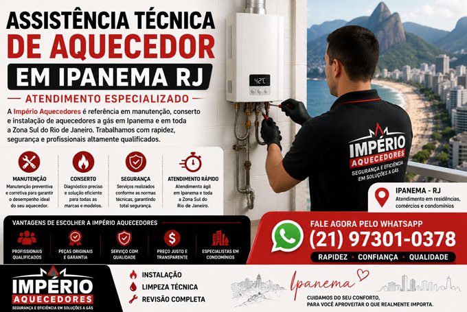 Assistência técnica de aquecedor em Ipanema RJ