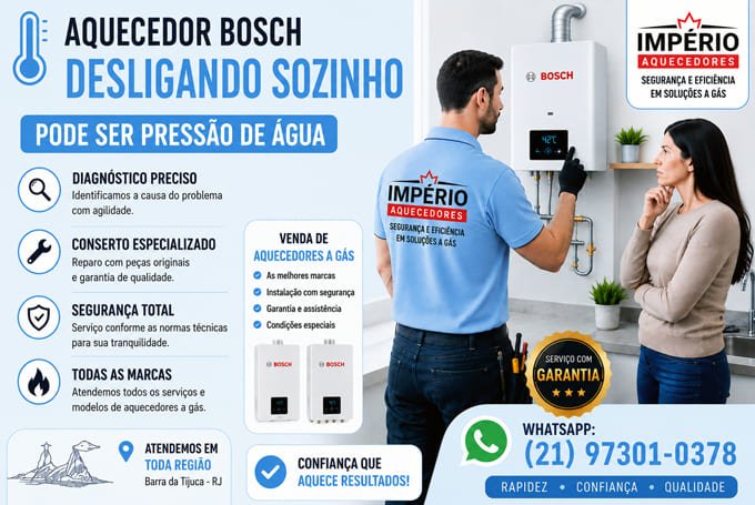 Aquecedor Bosch desligando sozinho