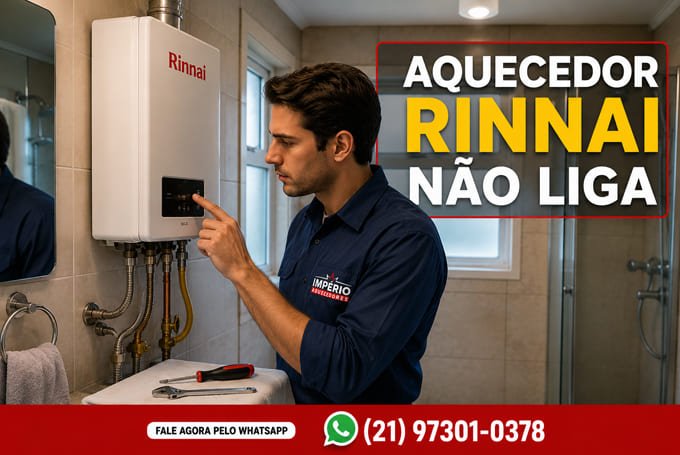 Aquecedor Rinnai não liga e ventoinha não funciona