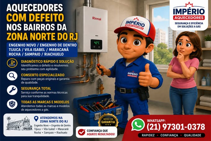 Aquecedores com defeito na Zona Norte do RJ