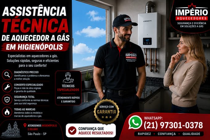 Assistência técnica de aquecedor em Higienópolis RJ