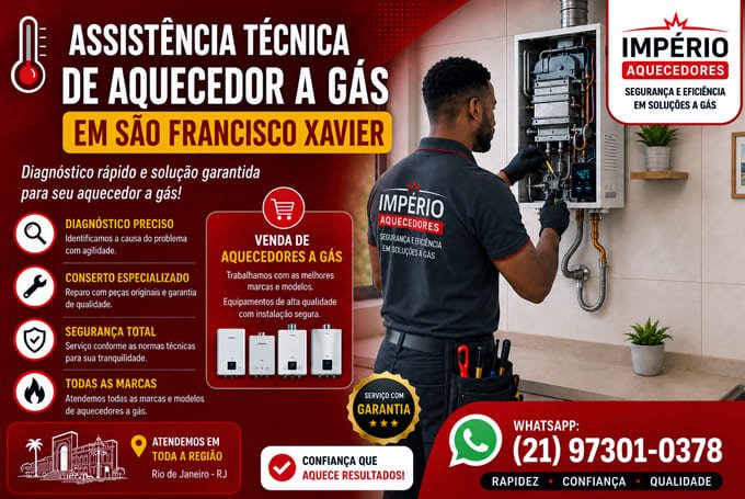 Assistência técnica de aquecedor em São Francisco Xavier RJ