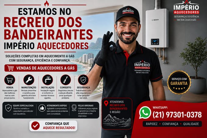 Império Aquecedores no Recreio dos Bandeirantes RJ
