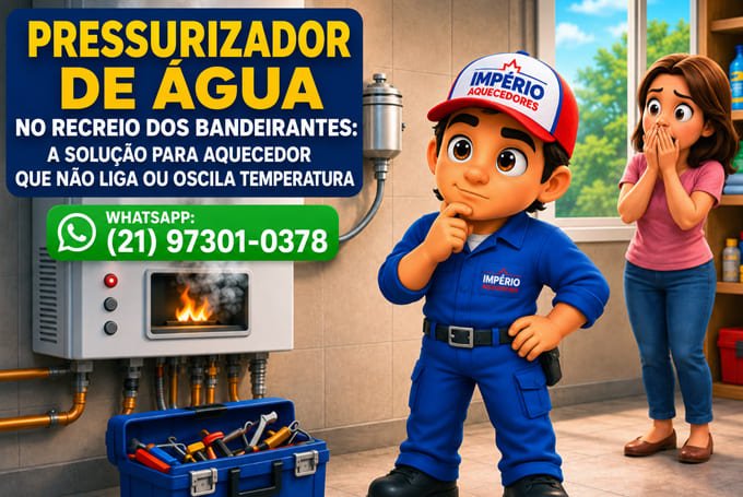 Instalação de pressurizador para aquecedor no Recreio dos Bandeirantes
