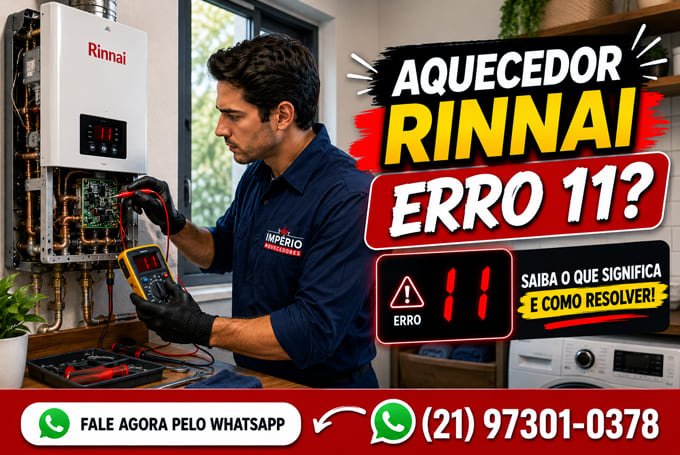 Aquecedor Rinnai com erro 11