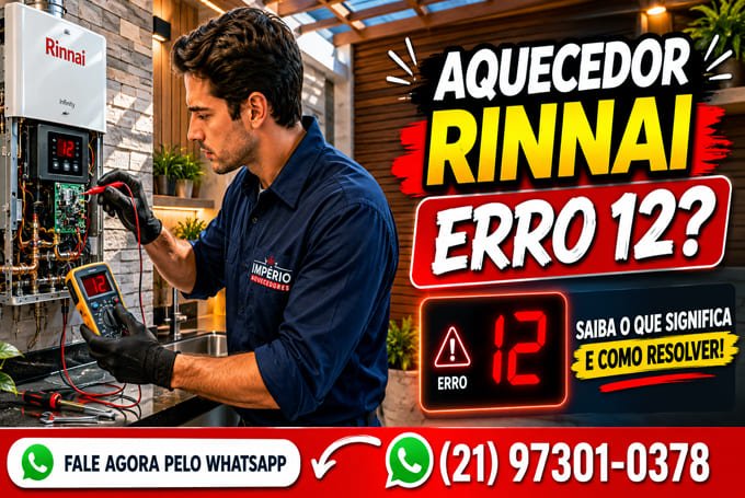 Aquecedor Rinnai com erro 12