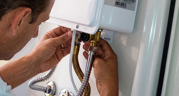 Instalação de aquecedores a gás