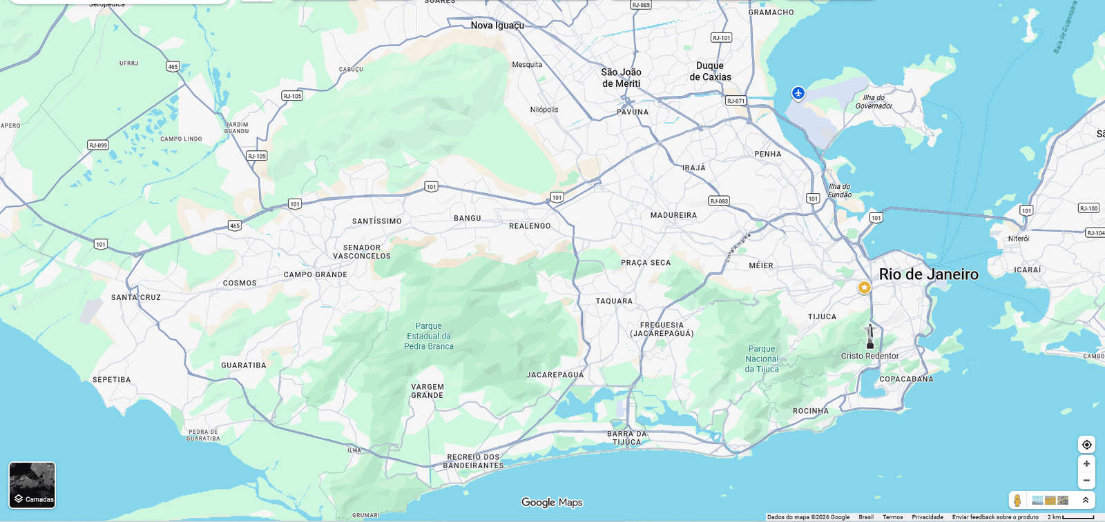 Mapa do Rio de Janeiro