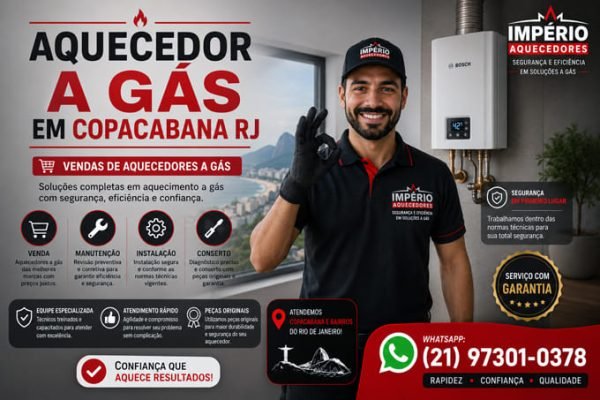 Aquecedor a gás em Copacabana RJ