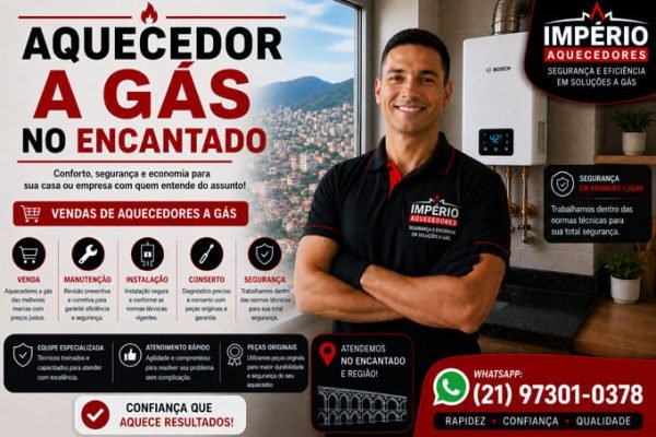 Aquecedor a gás no Encantado RJ