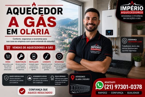 Aquecedor a gás em Olaria RJ