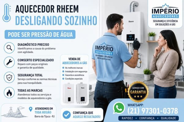 Aquecedor Rheem desligando sozinho