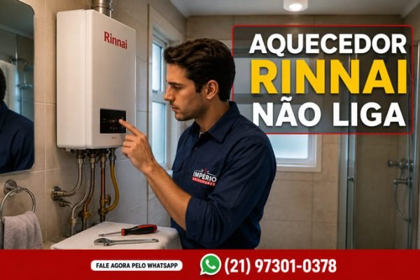 Aquecedor Rinnai não liga e ventoinha não funciona