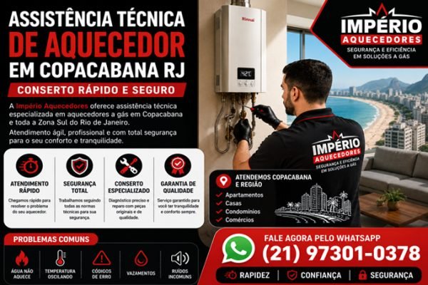 Assistência técnica de aquecedor em Copacabana RJ