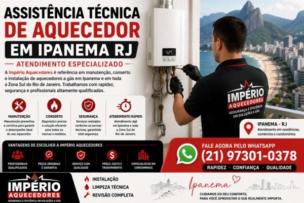 Assistência técnica de aquecedor em Ipanema RJ