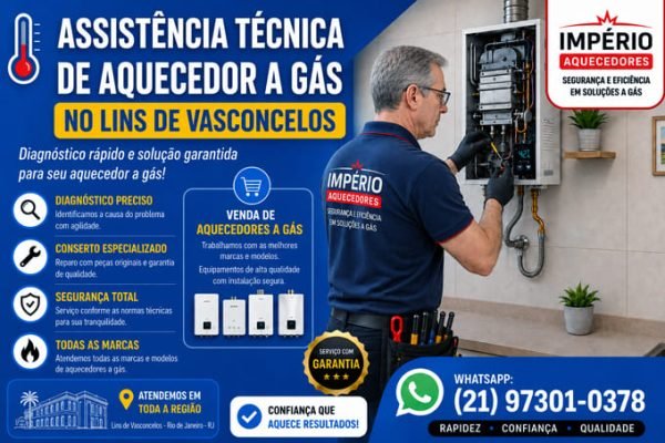 Assistência técnica de aquecedor no Lins de Vasconcelos RJ