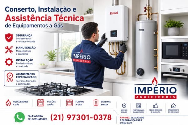 Conserto e instalação de aquecedor, fogão, forno e boiler a gás
