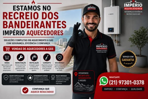 Império Aquecedores no Recreio dos Bandeirantes RJ