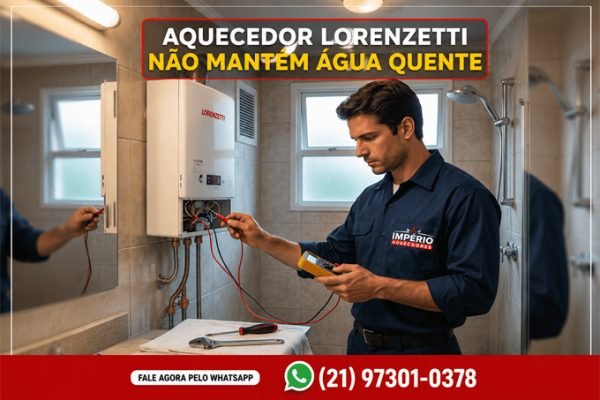 Aquecedor Lorenzetti não mantém água quente no Flamengo