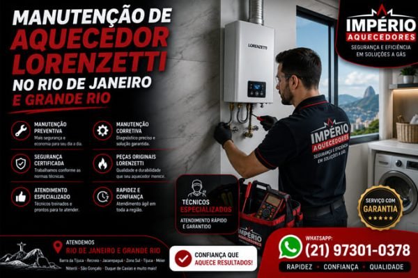Manutenção de aquecedor Lorenzetti no Rio de Janeiro