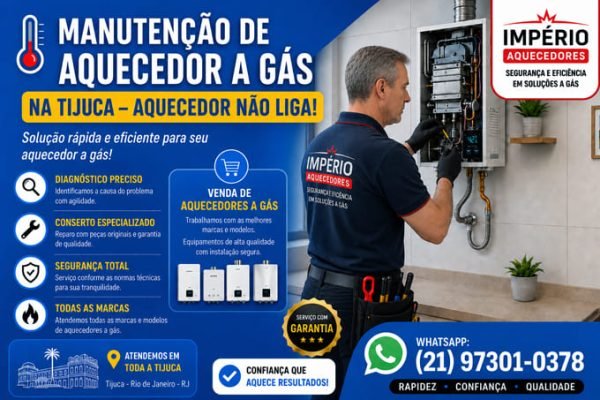 Aquecedor a gás não liga na Tijuca RJ