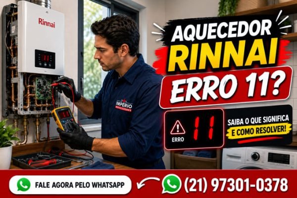 Aquecedor Rinnai com erro 11